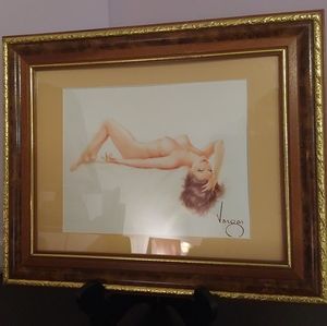 Vargas nude pinup Girls Art Sexy Playboy Nude Woman Framed Vintage wall …
